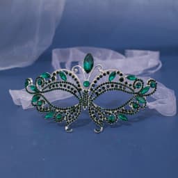 Women Crystal Masquerade Mask Rhinestone Fancy Mask Evening Party Mask for Masquerade Ball Banquet Cosplay
