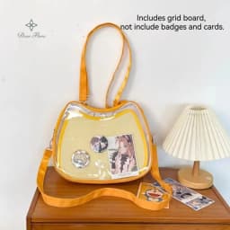 New Sweet Cute Cat Ita Bag Y2K Japanese Popular Crossbody Bags JK Uniform Shoulder Bag Girl Transparent Display Student Handbags