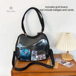 New Sweet Cute Cat Ita Bag Y2K Japanese Popular Crossbody Bags JK Uniform Shoulder Bag Girl Transparent Display Student Handbags