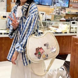 New Sweet Cute Cat Ita Bag Y2K Japanese Popular Crossbody Bags JK Uniform Shoulder Bag Girl Transparent Display Student Handbags