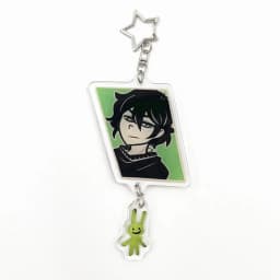 Game The Coffin of Andy and Leyley Cosplay Key Chain Two-sided Keychain Acrylic Little Rabbit Pendant Keyring Accessories Gifts
