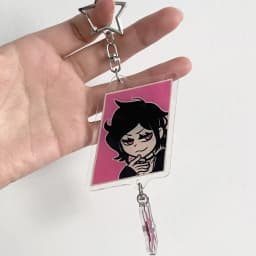 Game The Coffin of Andy and Leyley Cosplay Key Chain Two-sided Keychain Acrylic Little Rabbit Pendant Keyring Accessories Gifts