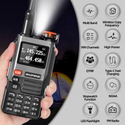 1/2PCS Baofeng UV-K61 Walkie Talkie Multi Band Wireless Copy Frequency 999CH Type-C AM DTMF NOAA UV-5R UV 5RH K6 K5(8) Ham Radio