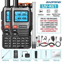 1/2PCS Baofeng UV-K61 Walkie Talkie Multi Band Wireless Copy Frequency 999CH Type-C AM DTMF NOAA UV-5R UV 5RH K6 K5(8) Ham Radio