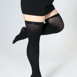 Plus Size women Breathable High Quality Transparent BlackSolid Colo Thigh-High Socks Thigh High stockings