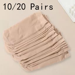 10/20 Pairs Women Solid Color Socks Summer Lightweight Skin Friendly Versatile Fashionable Socks Comfortable Mid Length Socks