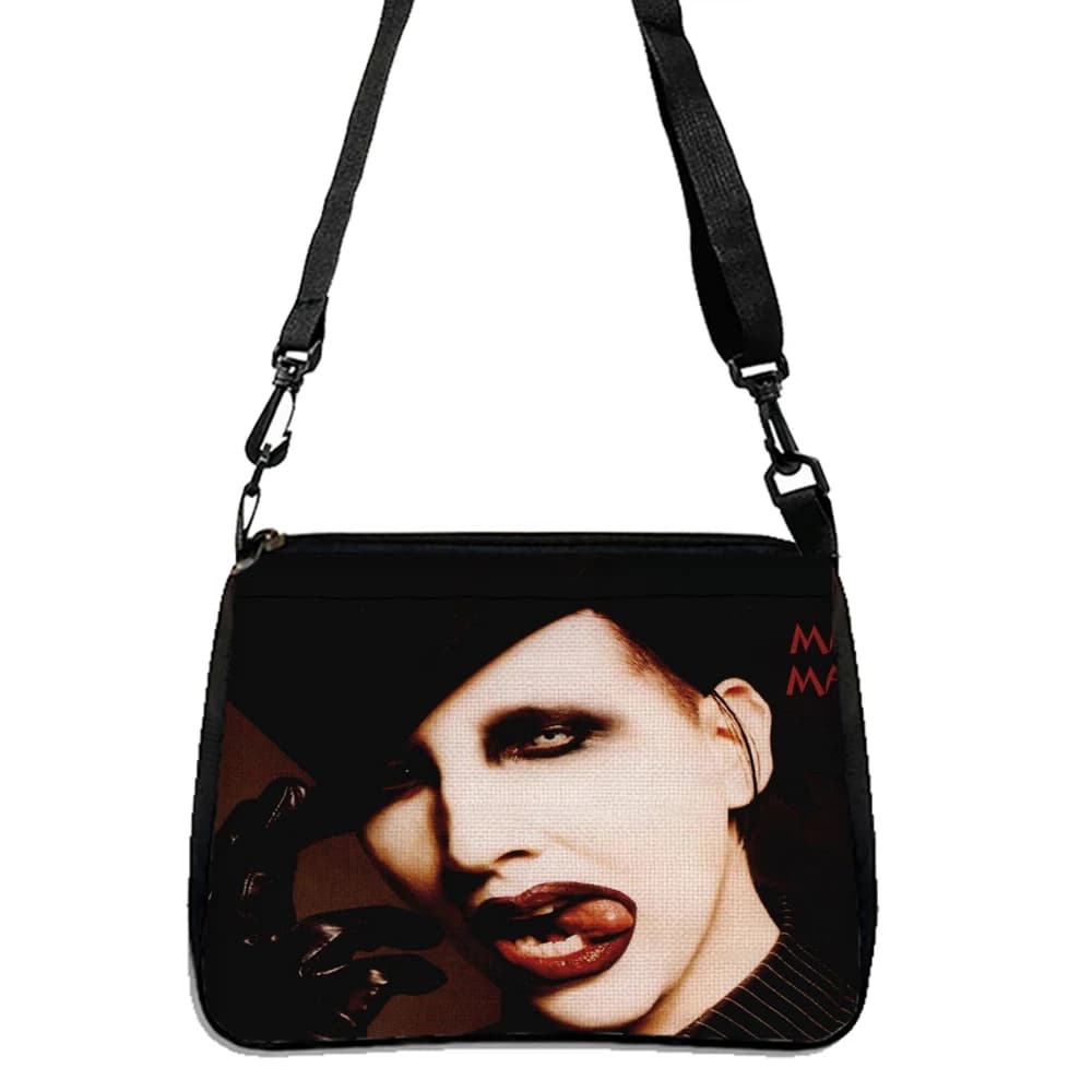 Marilyn Manson Printed bag, Lightweight Shoulder Bag, Portable Work Handbag 5.23