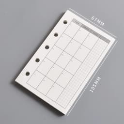 M5 40Sheet Loose Leaf Notebook Refill Spiral Binder Inner Page Weekly Monthly To Do Line Dot Grid Inside Paper Stationery