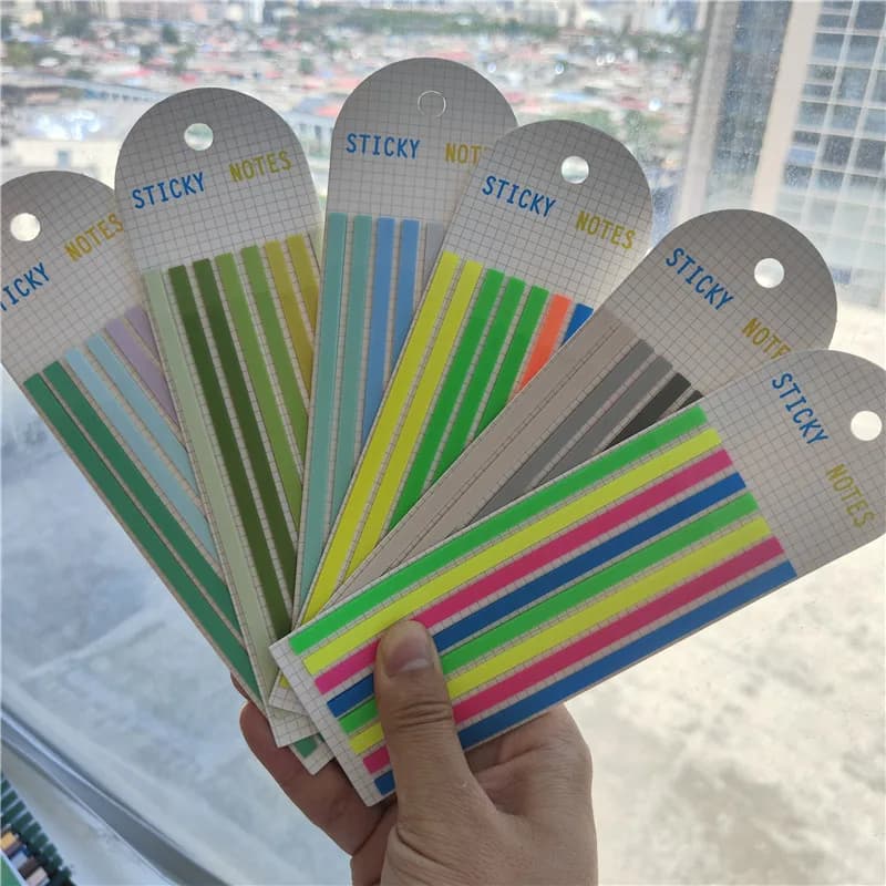 160Sheets Transparent Sticky Notes Self-Adhesive BookMarker Annotation Reading Book Clear Tab Kawaii Cute Stationery