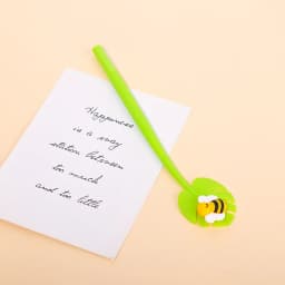 3Pcs Bee Honeybee Ladybugs Snail Ladybird Lady Beetle Rubber Silicone Gel Pens Funny School Stationery Children Student Gift