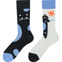 Happy Socks AB Asymmetrical Socks Cartoon Color Contrast Fashion Cotton Men And Women Couples Mid Tube Socks