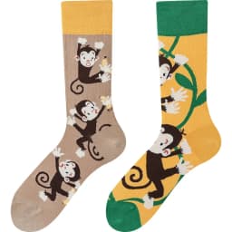 Happy Socks AB Asymmetrical Socks Cartoon Color Contrast Fashion Cotton Men And Women Couples Mid Tube Socks