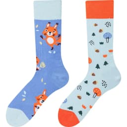 Happy Socks AB Asymmetrical Socks Cartoon Color Contrast Fashion Cotton Men And Women Couples Mid Tube Socks