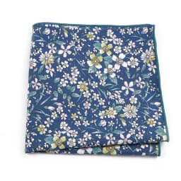 Newly-Designed Floral Print Hankerchief 100% Cotton Green Yellow Blue Hankies For Men Women Wedding Party Dinner Accessory Gift