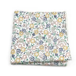 Newly-Designed Floral Print Hankerchief 100% Cotton Green Yellow Blue Hankies For Men Women Wedding Party Dinner Accessory Gift