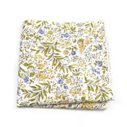 Newly-Designed Floral Print Hankerchief 100% Cotton Green Yellow Blue Hankies For Men Women Wedding Party Dinner Accessory Gift