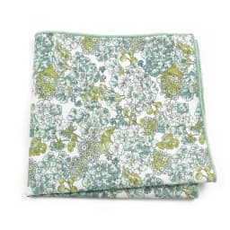 Newly-Designed Floral Print Hankerchief 100% Cotton Green Yellow Blue Hankies For Men Women Wedding Party Dinner Accessory Gift