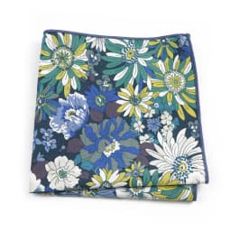 Newly-Designed Floral Print Hankerchief 100% Cotton Green Yellow Blue Hankies For Men Women Wedding Party Dinner Accessory Gift