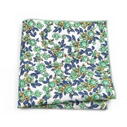 Newly-Designed Floral Print Hankerchief 100% Cotton Green Yellow Blue Hankies For Men Women Wedding Party Dinner Accessory Gift
