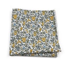 Newly-Designed Floral Print Hankerchief 100% Cotton Green Yellow Blue Hankies For Men Women Wedding Party Dinner Accessory Gift
