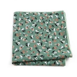 Newly-Designed Floral Print Hankerchief 100% Cotton Green Yellow Blue Hankies For Men Women Wedding Party Dinner Accessory Gift
