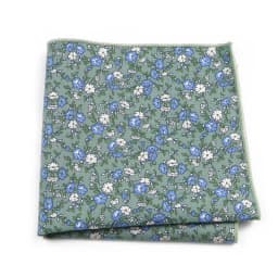 Newly-Designed Floral Print Hankerchief 100% Cotton Green Yellow Blue Hankies For Men Women Wedding Party Dinner Accessory Gift