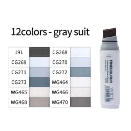 Finecolour 20mm Wide Markers Set POP Alcohol Line Sketching Art Markers Pen Drawing For Drawing Art Supplies EF105