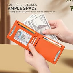 Rfid Airtag Wallets Carbon Fiber Leather Men Wallet Credit Card Holder for Air Tag Wallet Black Luxury Minimalist Wallet for Men