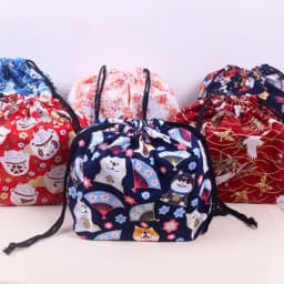 Japanese Style Lunch Box Bag Drawstring Lunch Bag Bento Tote Pouch Portable Children Storage Box Travel Tableware Storage Bag