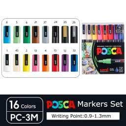 POSCA Permanent Marker or Multi-Function Carrying Case, Zippered Canvas Pen Holder for 72 Markers Lipsticks Organize Stationary