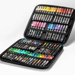 POSCA Permanent Marker or Multi-Function Carrying Case, Zippered Canvas Pen Holder for 72 Markers Lipsticks Organize Stationary
