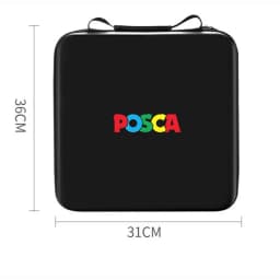 POSCA Permanent Marker or Multi-Function Carrying Case, Zippered Canvas Pen Holder for 72 Markers Lipsticks Organize Stationary