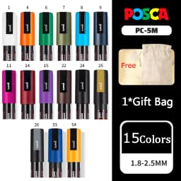 POSCA Permanent Marker or Multi-Function Carrying Case, Zippered Canvas Pen Holder for 72 Markers Lipsticks Organize Stationary