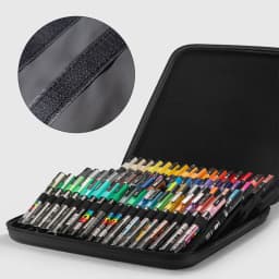 POSCA Permanent Marker or Multi-Function Carrying Case, Zippered Canvas Pen Holder for 72 Markers Lipsticks Organize Stationary