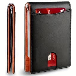 Synthetic Leather Slim Smart Wallet for Men Credit Card Holder Money Clip RFID Blocking Men Thin Bifold Wallet Walet Money Bag