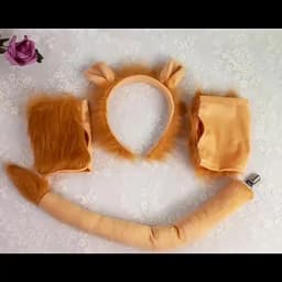 Lion Headband Tail Gloves Cosplay Kawaii Animal Ears Headdress Tie Halloween Party Wearings Adults Xmas Decor DIY Accessories