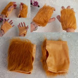 Lion Headband Tail Gloves Cosplay Kawaii Animal Ears Headdress Tie Halloween Party Wearings Adults Xmas Decor DIY Accessories