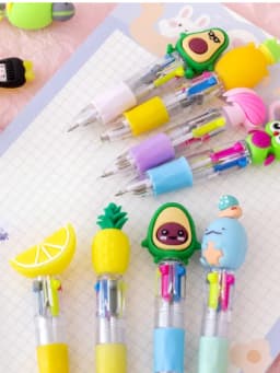 10/15/20Pcs/Lot Cute Cartoon 4 Color Mini Ballpoint Pen KawaiiUnicorn Flamingo Retractable Stationery Gift SchooOoffice Supplies
