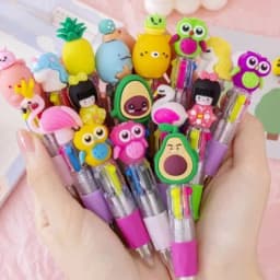 10/15/20Pcs/Lot Cute Cartoon 4 Color Mini Ballpoint Pen KawaiiUnicorn Flamingo Retractable Stationery Gift SchooOoffice Supplies