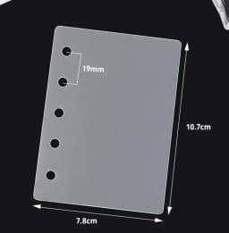 M5 Double Button Cover Transparent Loose Leaf Binder Cover Journal Sketchbook Accessories Diary Office Supplies