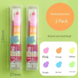 12/6 Colors Rainbow Mini Splicing Highlighter Markers Pen Pastel Gel Office School Stationery Painting Mark Art Supplies