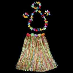 Ladies Women Hawaii Fancy Dress Grass Skirt Hula Hawaiian Full Charming 40CM