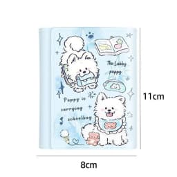 PU Leather Money Coin Purse Mini INS Style 3 Folds Credit Card Holoder Cute Kitten Dog Card Wallets for Girls Students Gift