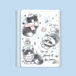 PU Leather Money Coin Purse Mini INS Style 3 Folds Credit Card Holoder Cute Kitten Dog Card Wallets for Girls Students Gift