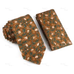 Novelty Floral Cotton Mens Casual Tie Set Fit Wedding Party Green Pink Blue Necktie Pocket Square Romantic Gravata Accessory