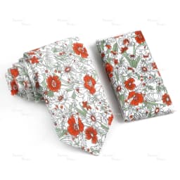 Novelty Floral Cotton Mens Casual Tie Set Fit Wedding Party Green Pink Blue Necktie Pocket Square Romantic Gravata Accessory