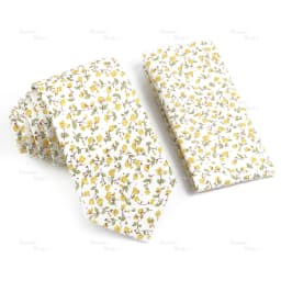 Novelty Floral Cotton Mens Casual Tie Set Fit Wedding Party Green Pink Blue Necktie Pocket Square Romantic Gravata Accessory