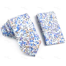 Novelty Floral Cotton Mens Casual Tie Set Fit Wedding Party Green Pink Blue Necktie Pocket Square Romantic Gravata Accessory