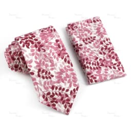 Novelty Floral Cotton Mens Casual Tie Set Fit Wedding Party Green Pink Blue Necktie Pocket Square Romantic Gravata Accessory
