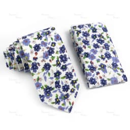 Novelty Floral Cotton Mens Casual Tie Set Fit Wedding Party Green Pink Blue Necktie Pocket Square Romantic Gravata Accessory